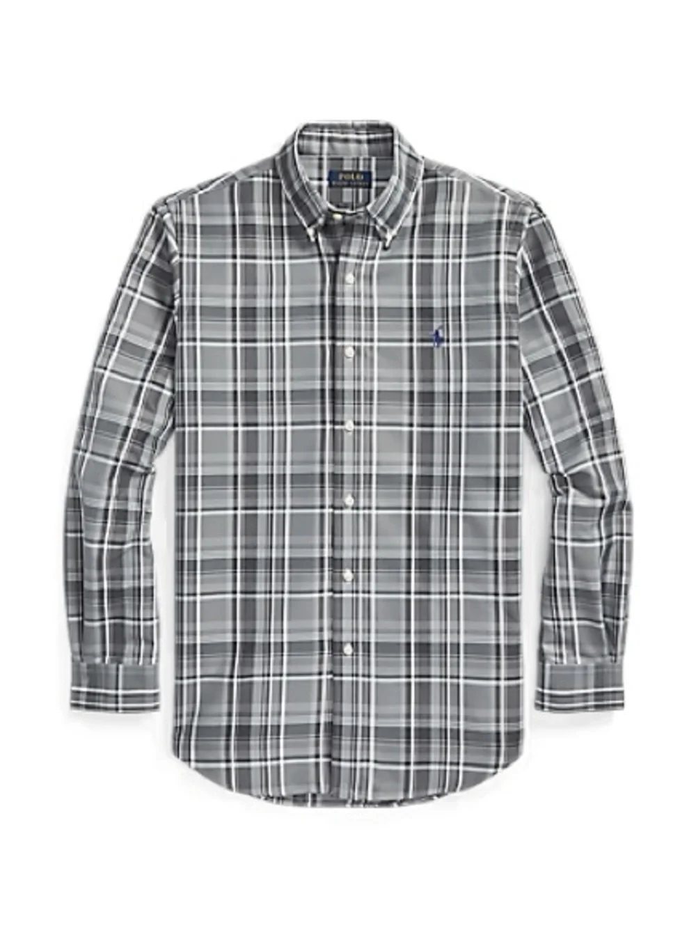 Polo by Ralph Lauren Black and Gray Plaid Button-Down Shirt